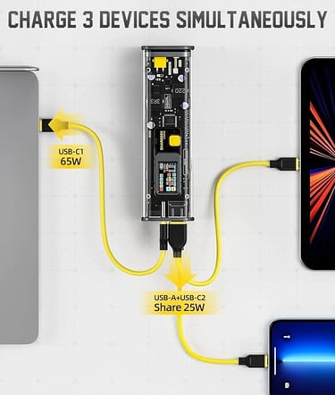 Shargeek Storm 2, banco de energía para portátil de 100 W, cargador portátil de 25600 mAh