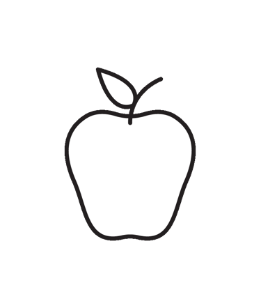 illustration of a apple with leaf