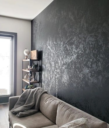 italyan boya ile şık duvar dekorasyonu