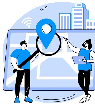 Illustration of Google Business Profile audit and Maps ranking