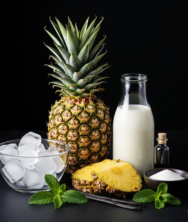 Pineapple Milkshake Ingredients from PremiYum Foods.