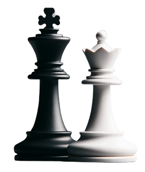 le roi et la reine au jeu d'échecs