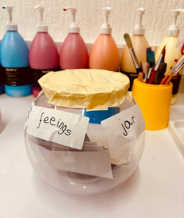 Feelings Jar from Art Therapy Session