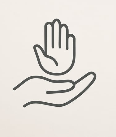 Pictogramme fait main, symbole de culture artisanale respectueuse