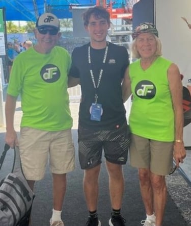 Dylan Frazier with Grandpa and Grandma Jacobs