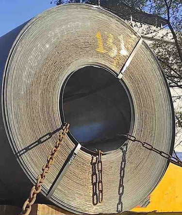 Hot Rolled Steel Coil front view – industrial grade HRC for global export