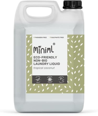 a bottle of eco - friendly laundry liquid