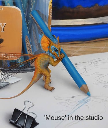 'Mouse' the bug dragon in the studio