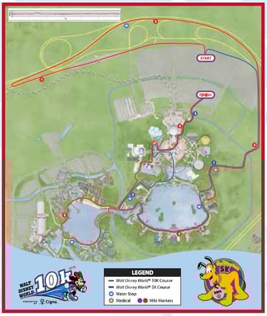 2016 runDisney Walt Disney World 10K Course Map