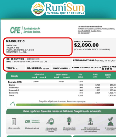Ahorra en recibo CFE