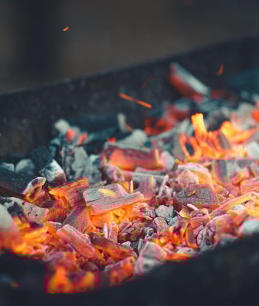 ascuas de barbacoa