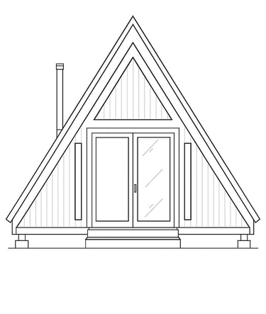 a house with a large window and a small window