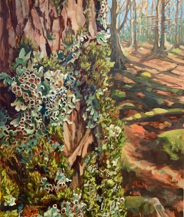 LICHEN AND MOSS - Painting by Mary Morey