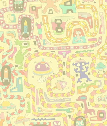 UFOs 1 Gold Background