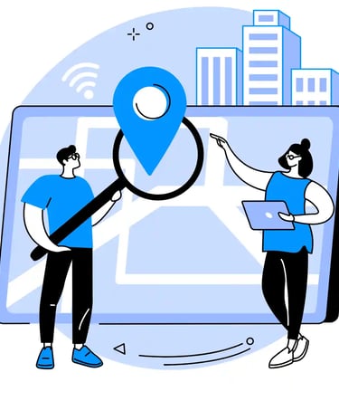 Illustration of Google Business Profile audit and Maps ranking