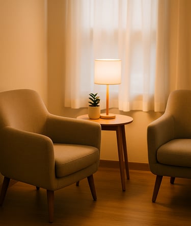 Sessão de massoterapia para alívio de tensão