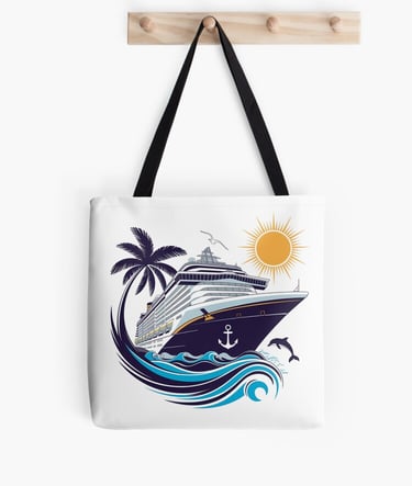 All Over Print Tote Bag - Cruise Ship