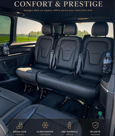 Taxi van 7 places spacieux et confortable