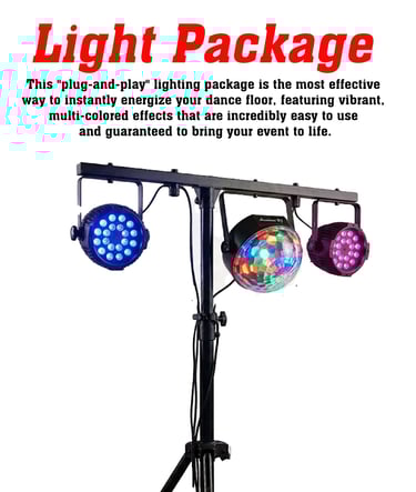 a picture of all items in the light Package