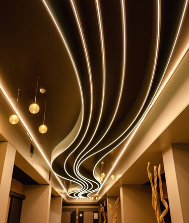 Giulia Sbrogiò | designer - soffitto - hotel - horeca - progettazione d'interni - illuminotecnica - led design