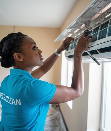 nettoyage de d'élément de climatiseur