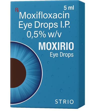 Moxirio eye drop. Moxifloxacin eye drops by Strio Healthcare