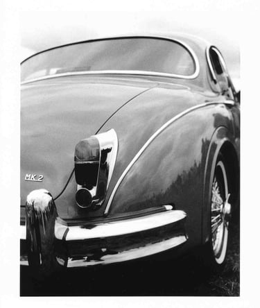 Picture of Jaguar MKII, an analogue picture during the car show in Knebworth House. Author: Slawek Dejneka