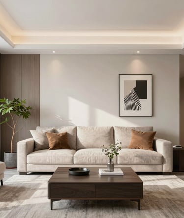 Bright living room with modern inventory