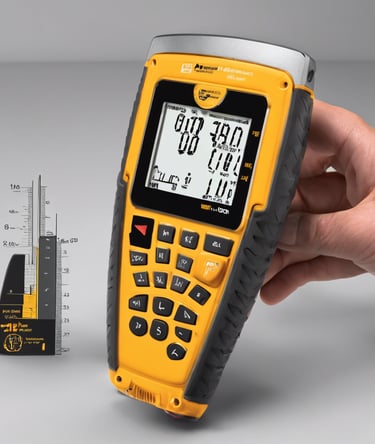 a person holding a measuring ruler and measuring ruler