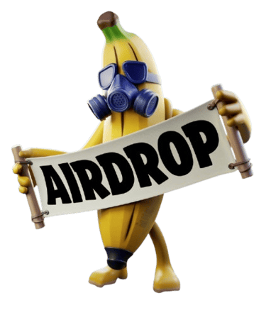 a banana peeler wearing a gas mask and a gas mask