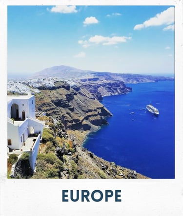 europe, greece, santorini, aegean sea, ocean, boat in the ocean