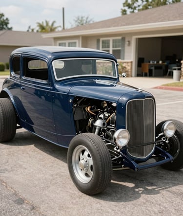 closeup photography of blue coupe at daytime