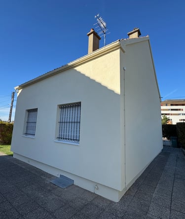 chantier terminé d'une maison individuelle à Troyes avec enduit neuf 