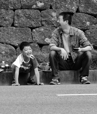 "Like Father, Like Son" - A moment from the Hyakumangoku Parade in Kanazawa, Japan