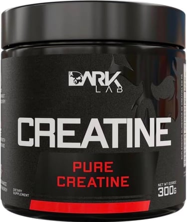 Pote preto de Creatina Dark Lab Pure: eficiência garantida e aprovada pela ABENUTRI.