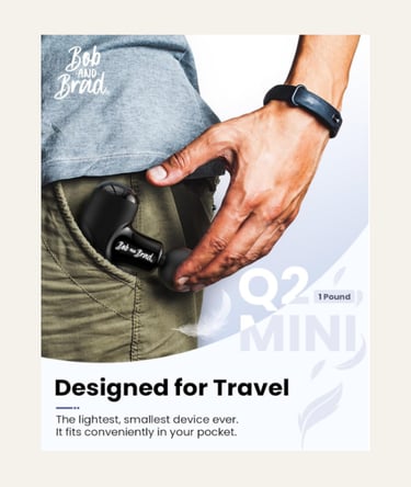 BOB AND BRAD Q2 Mini Massage Gun, Pocket-Sized Deep Tissue Massager Gun, Black 