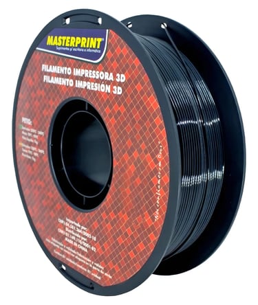 Filamento De Impressora 3d Pet-g 1,75mm 1kg Preto Preto