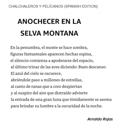 POEMA: ANOCHECER EN LA SELVA MONTANA (ARNALDO ROJAS)