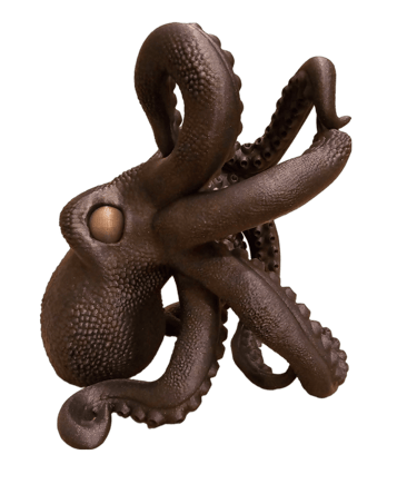 custom wine bottle holder octopus, octopus in a galaxy black finish with starlight silver eyes
