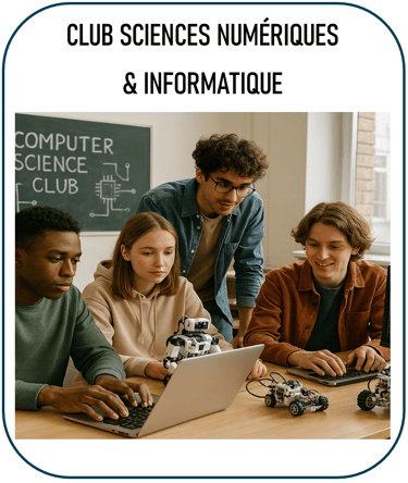 Photo illustrant un atelier dynamique, où des jeunes échangent, codent et travaillent sur des projet