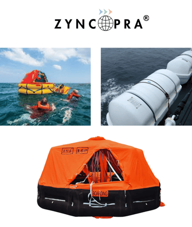 emergency life raft.