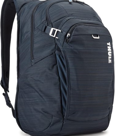 Mochila de viaje Thule duradera en azul marino oscuro, con correas acolchadas y múltiples compartime