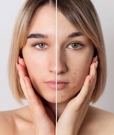 microneedling before and after removed scars