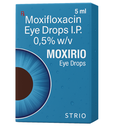 Moxirio eye drop. Moxifloxacin eye drops by Strio Healthcare