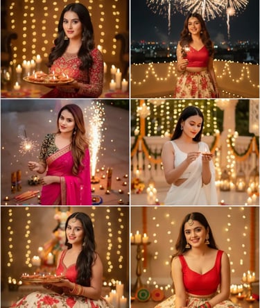 Diwali Gemini AI Photos for Girls