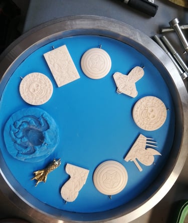 prise d'emprunte dans le moule