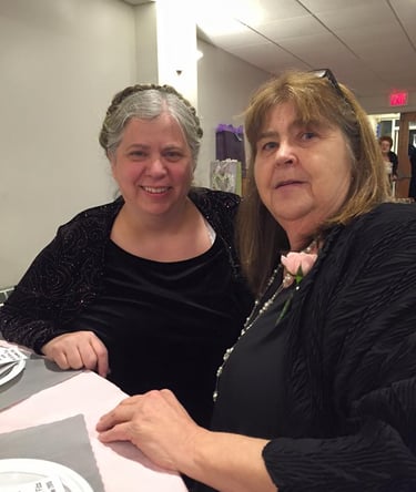 with Godmother Aunt Linda - in Hostetter Family Archives – Christine Applegate