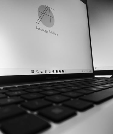 A laptop on a desk