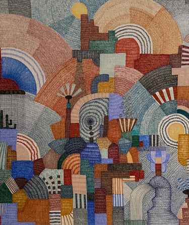 dessin abstrait sur toile grand format