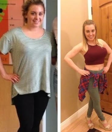 before and after weight loss progress female 40 year old